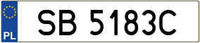 Trailer License Plate